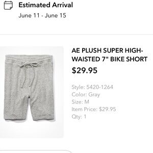 AE PLUSH SUPER HIGH-WAISTED 7" BIKE SHORT